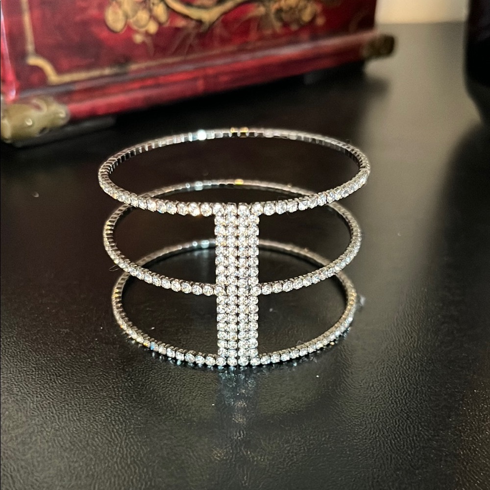 Elegant Silver Crystal Bracelet